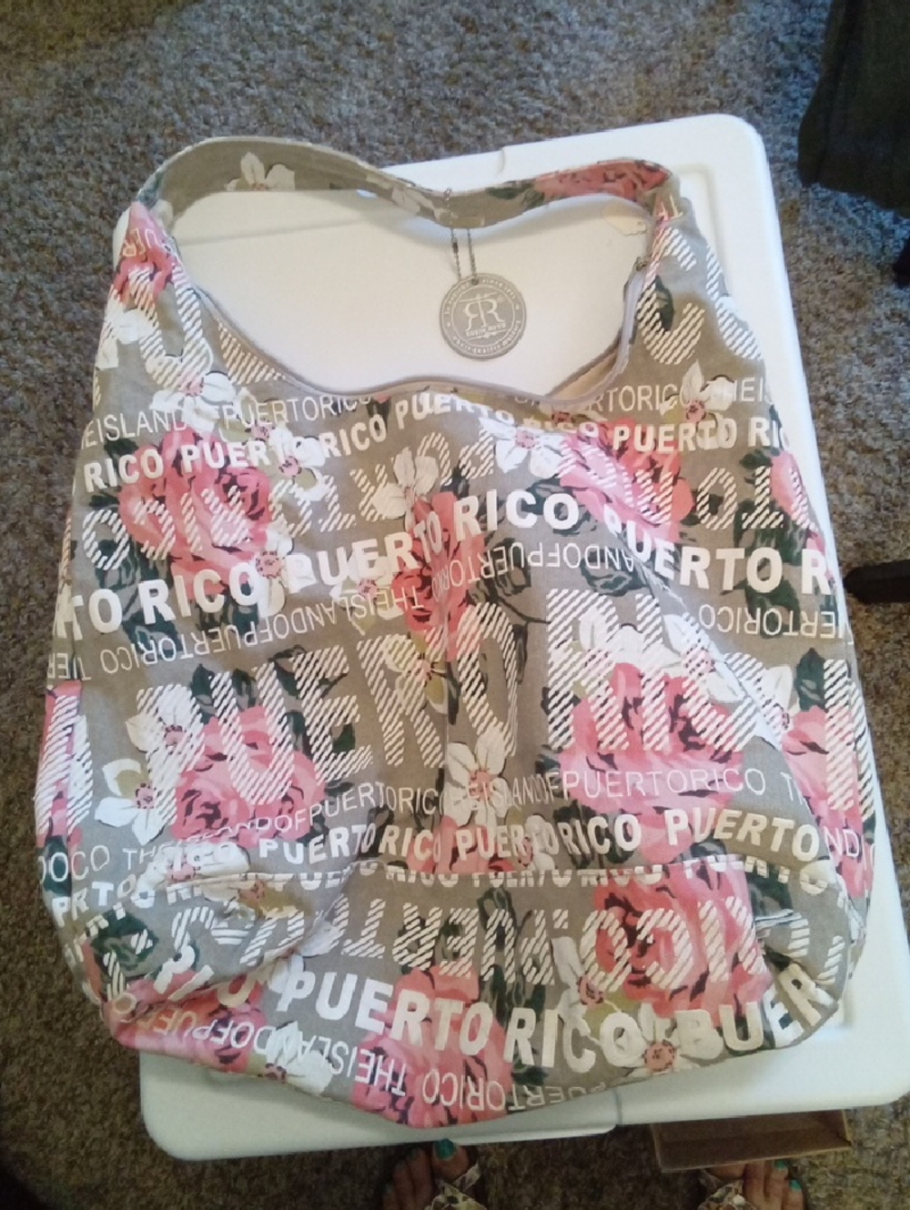Robin Ruth Canvas Puerto Rico Zipper Bag.